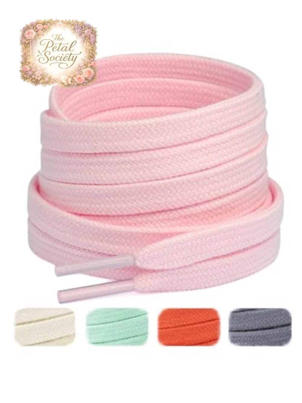 Flat Athletic Shoelaces 5/16" Wide Cotton Sneaker Shoe Laces